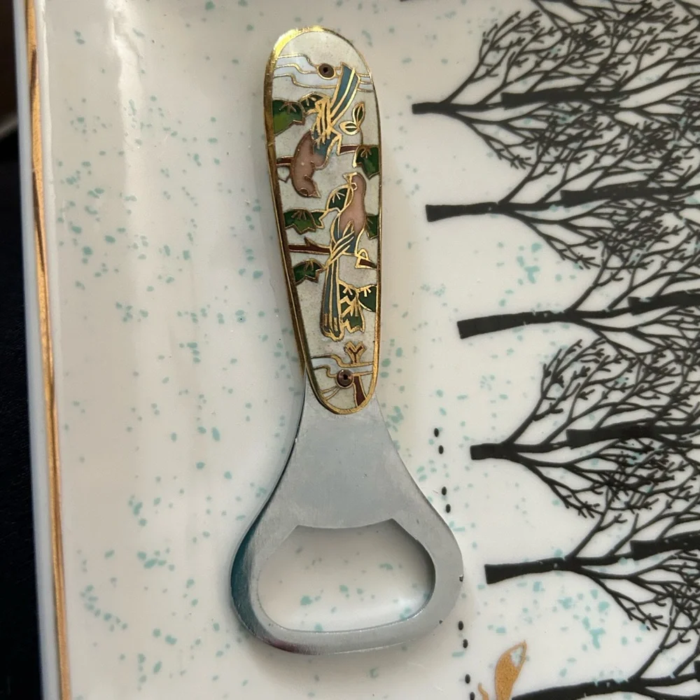 Vintage Cloisonné Bottle Opener